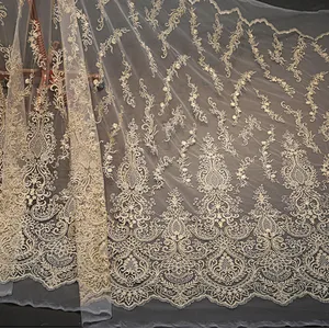 african in season flower embroidery mesh tulle lace fabric