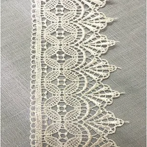 6.5cm embroidery hollow polyester lace trim for dress