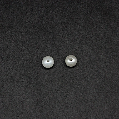 Silvery with one Hole Spherical 6mm Plastic ABS Pearl Beads