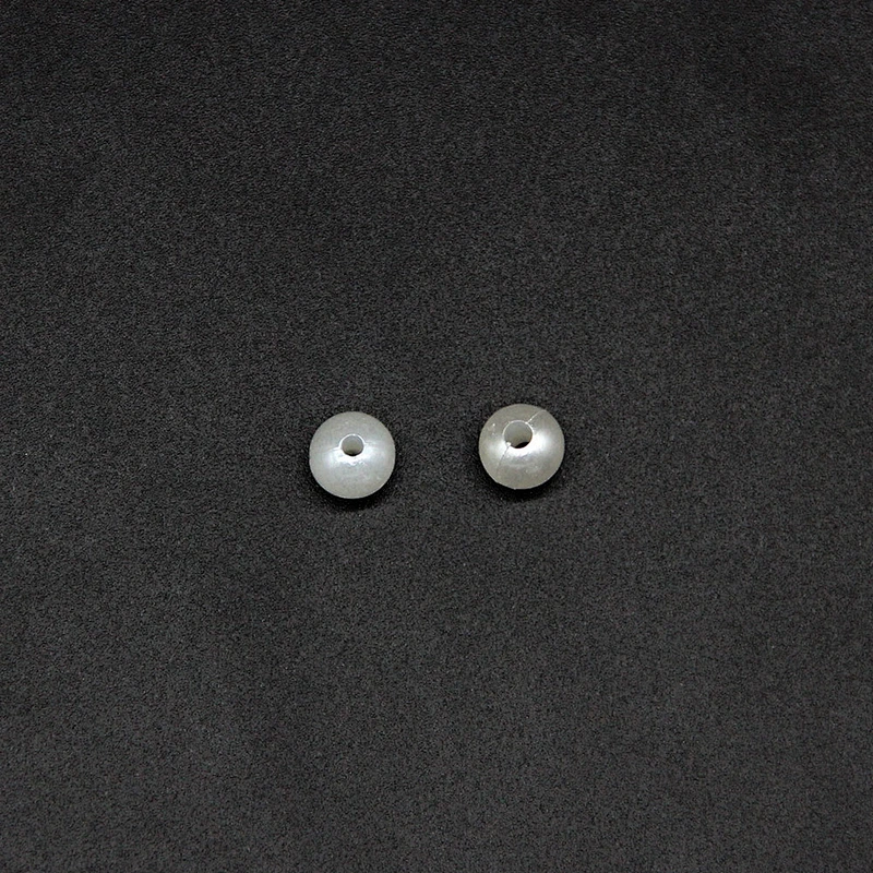 Silvery with one Hole Spherical 6mm Plastic ABS Pearl Beads