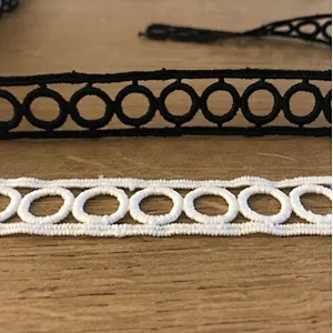 wholesale different african design polyester round  lace trim