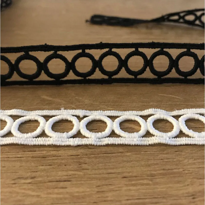 wholesale different african design polyester round  lace trim