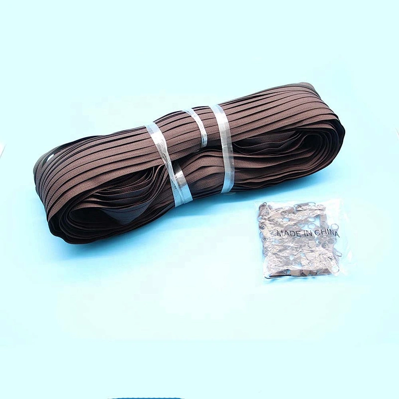 factory custom colors long chain nylon zipper roll for bedding bag/pillow case