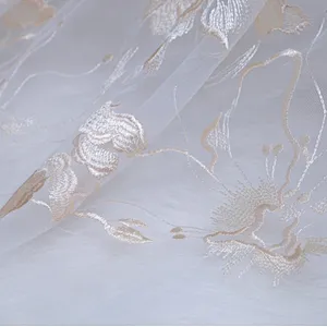 Wedding Malaysia french 3d flowers decorations mesh net design embroidery lace fabric for wedding dress