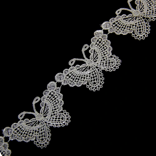 5cm Butterfly Design Embroidery Saree Chemical Cording Lace for Skirt