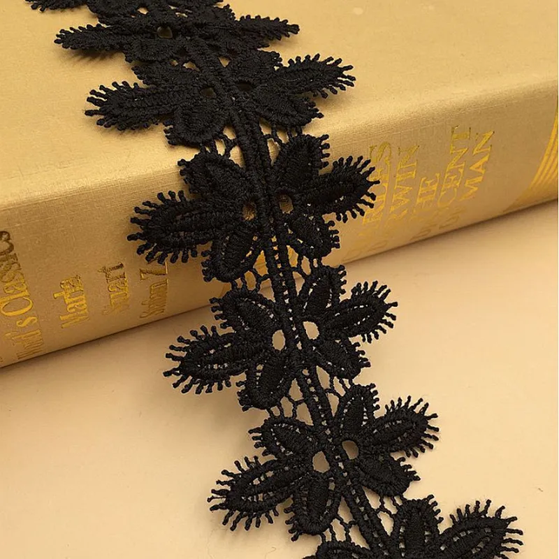 OEM Custom Polyester Cotton African French Chemical Embroidered Lace Trim