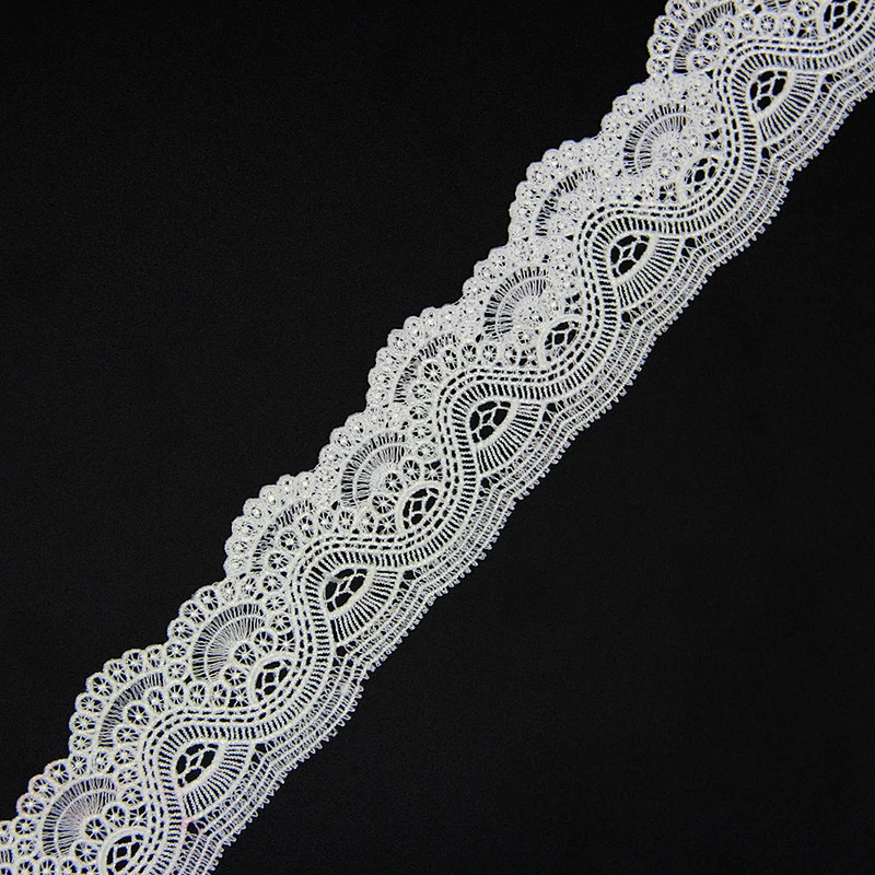 8cm Chemical Gentle Petal shaped Ornament Milk Yarn Lace