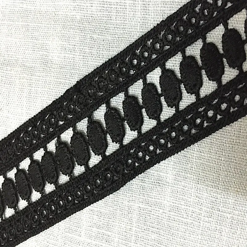 3.8cm milk silk embroidery Water Soluble lace Trimming chemical lace polyester