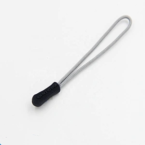 Wholesale handbag cord zipper logo boot zipper pulls