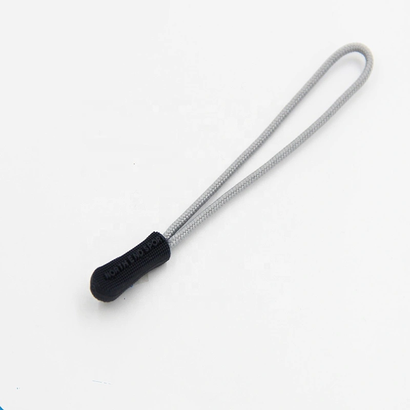 Wholesale handbag cord zipper logo boot zipper pulls