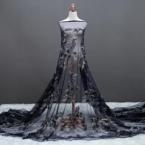 African Bridal Wedding Dress Tulle Lace Fabric