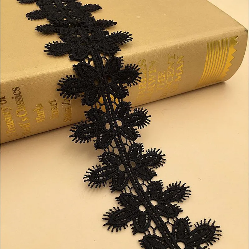 OEM Custom Polyester Cotton African French Chemical Embroidered Lace Trim