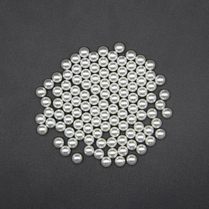 Silvery without Hole Spherical 9mm ABS Pearl Beads for Clothes