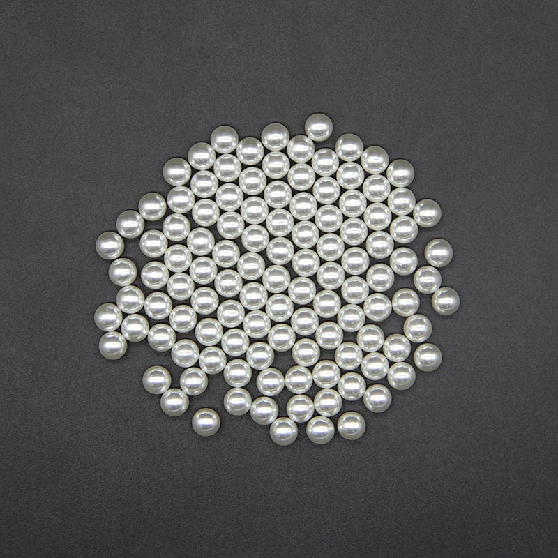 Silvery without Hole Spherical 9mm ABS Pearl Beads for Clothes