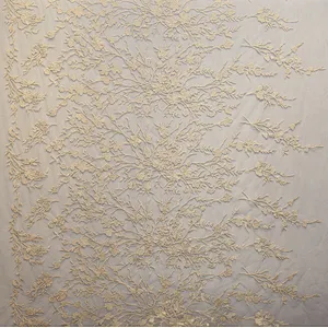 3D african lace fabric 2018 embroidery mesh tulle lace fabric flower pattern