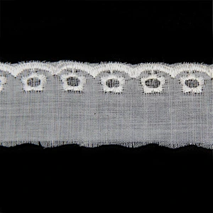 2.5CM Most popular swiss tc vouile lace trimming embroidery