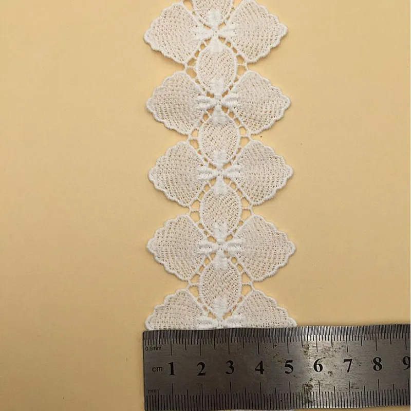 hot sale 5.5cm bridal fabric lace tirm cheap price organza chemical lace fabric for wedding dress