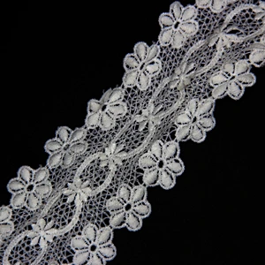 7cm Mesh Decorative Flowers Pattern Embroidery Milk Yarn Lace