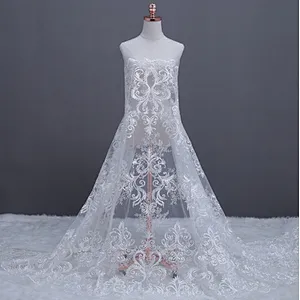 goodlooking high quality african embroidery wedding lace fabric tulle mesh