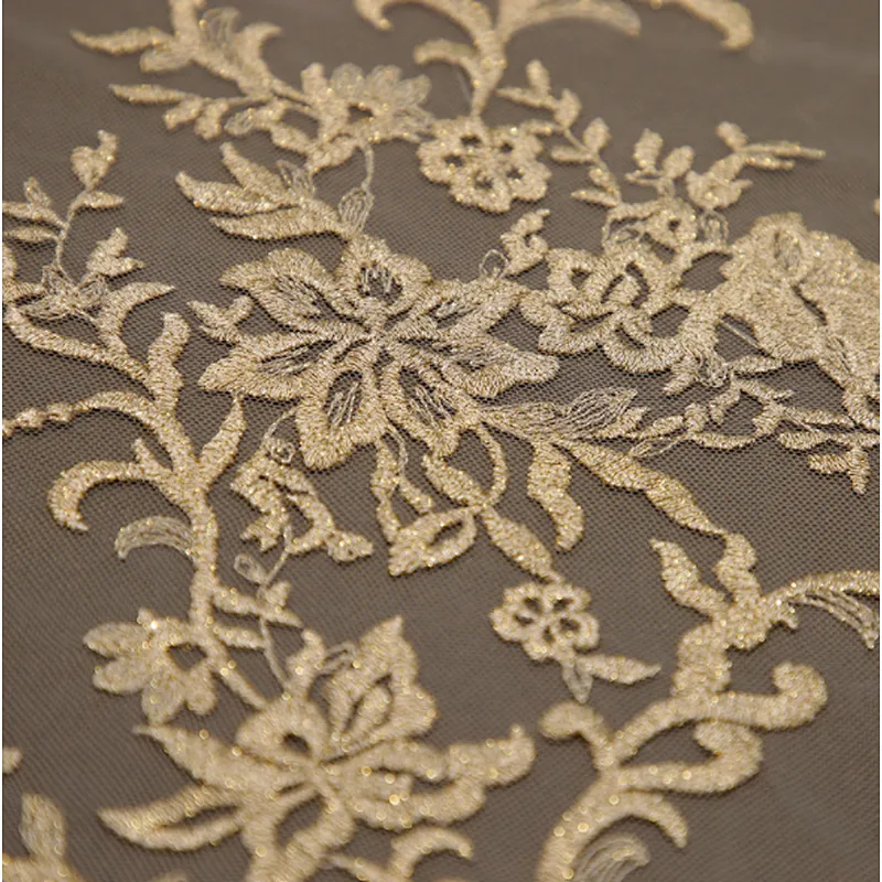 mesh flower design lace fabric guipure lace fabric chemical lace embroidery fabric