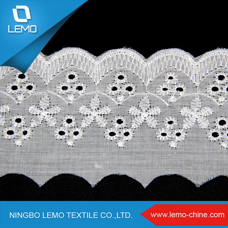 hot sale Lemo manufacture Made-in-China embroidered lace trim for decorative and textile