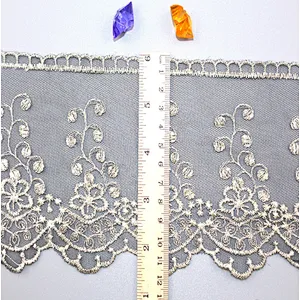 12cm net chemical lace fabric for wedding dress