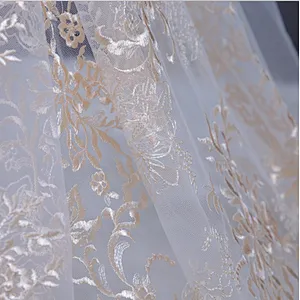 Wholesale French African Silk Embroidery Mesh Lace Fabric