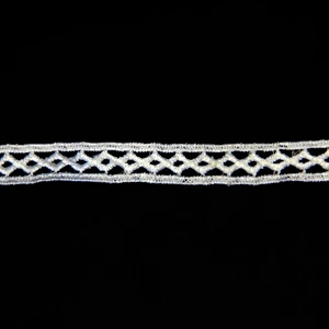 1.5cm Clear Crossover Lines Pattern Chemical Milk Yarn Lace