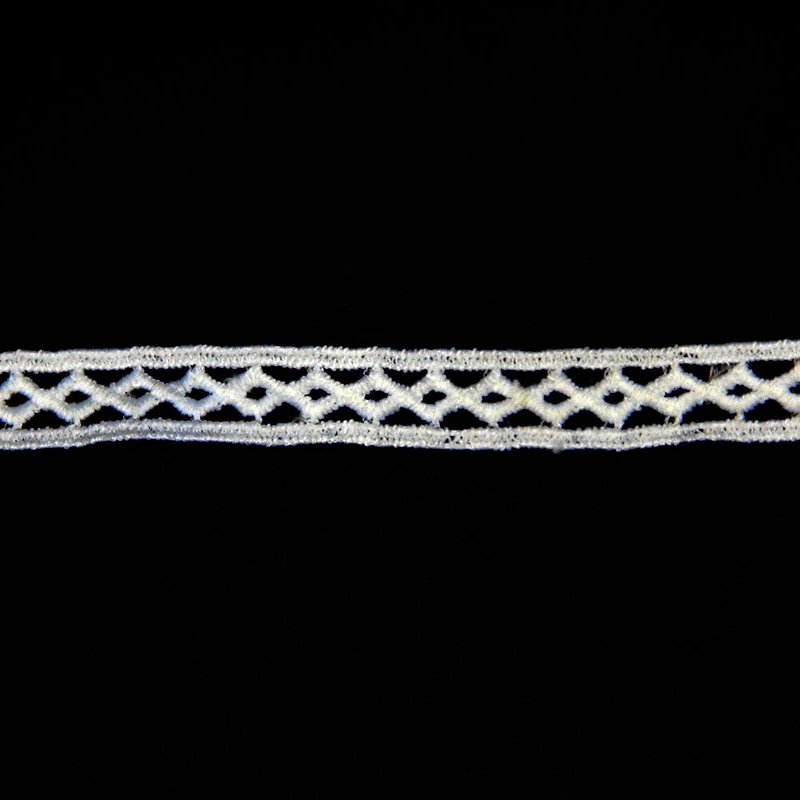 1.5cm Clear Crossover Lines Pattern Chemical Milk Yarn Lace