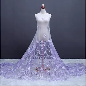 Lemo wholesale 2019 New design african mesh embroidery tulle  lace fabric
