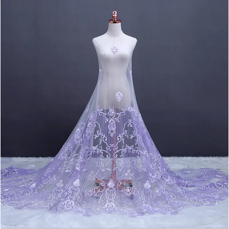 Lemo wholesale 2019 New design african mesh embroidery tulle  lace fabric