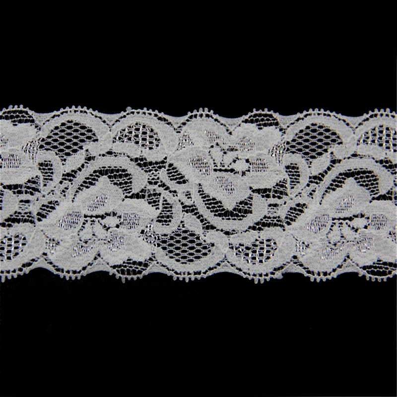 2.5cm Sexy Nylon Spandex Elastic Stretch Lace Trim