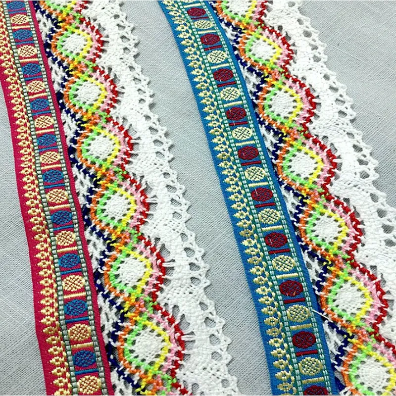 2019 embroidery polyester  lace trim lace ribbon  for lace dress