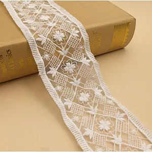 new style nylon net embroidery lace trim water soluble lace fabric