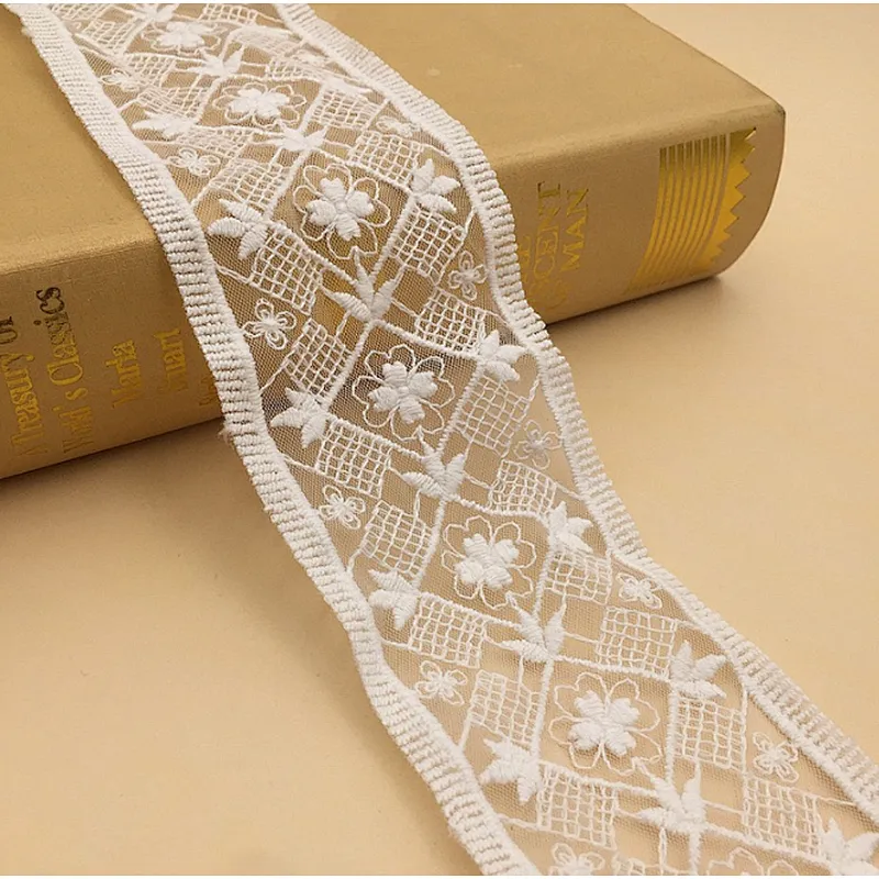 new style nylon net embroidery lace trim water soluble lace fabric