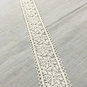 Fashion African French Embroidery Cotton/Polyester Lace Trim For Garments And Home Textile