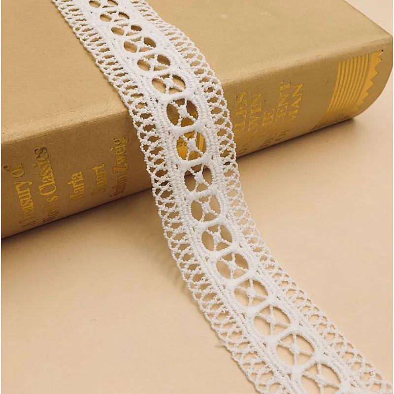 3cm african milk silk embroidery Water Soluble lace Trimming chemical lace polyester fabric