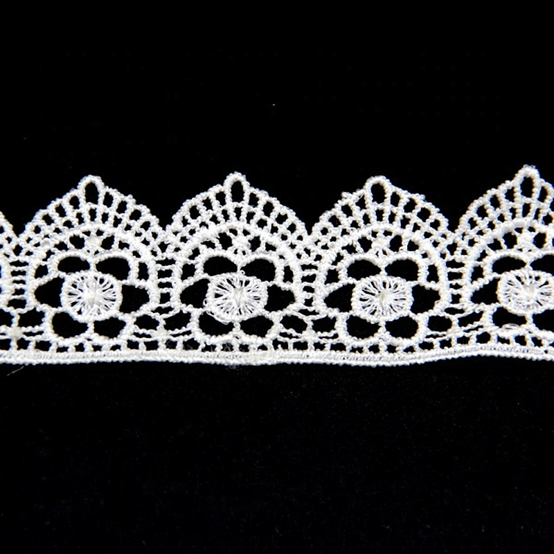 3CM High Quality Water Soluble  Embroidery Chemical Polyester Lace for Dress