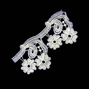 6cm Embroidery Beautiful Flower Pattern Milk Yarn Lace