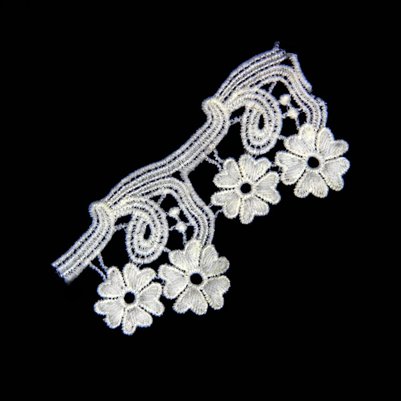 6cm Embroidery Beautiful Flower Pattern Milk Yarn Lace