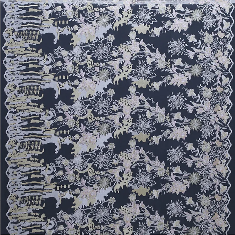 China supplier wholesale  african embroidery net mesh lace fabric for garments