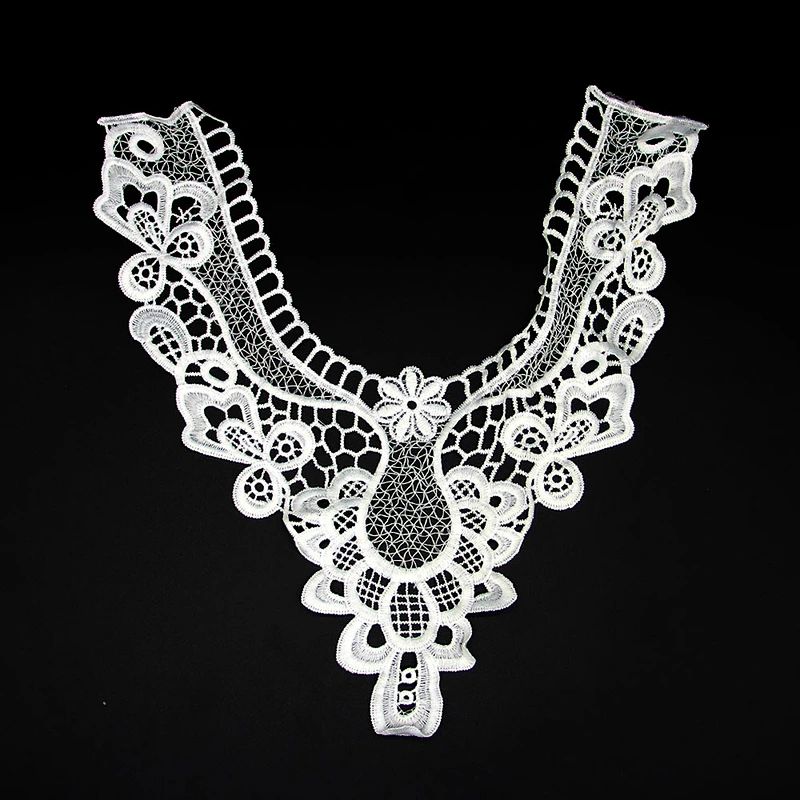 20cm Assorted Leaf Patterns decoration Milk Yarn Collar Lace