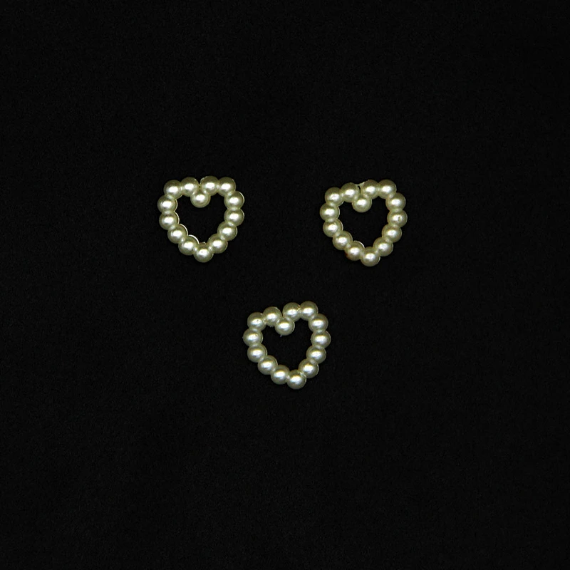 Decorative Polished 10mm Heart Shaped Plastic ABS Pearl Beads