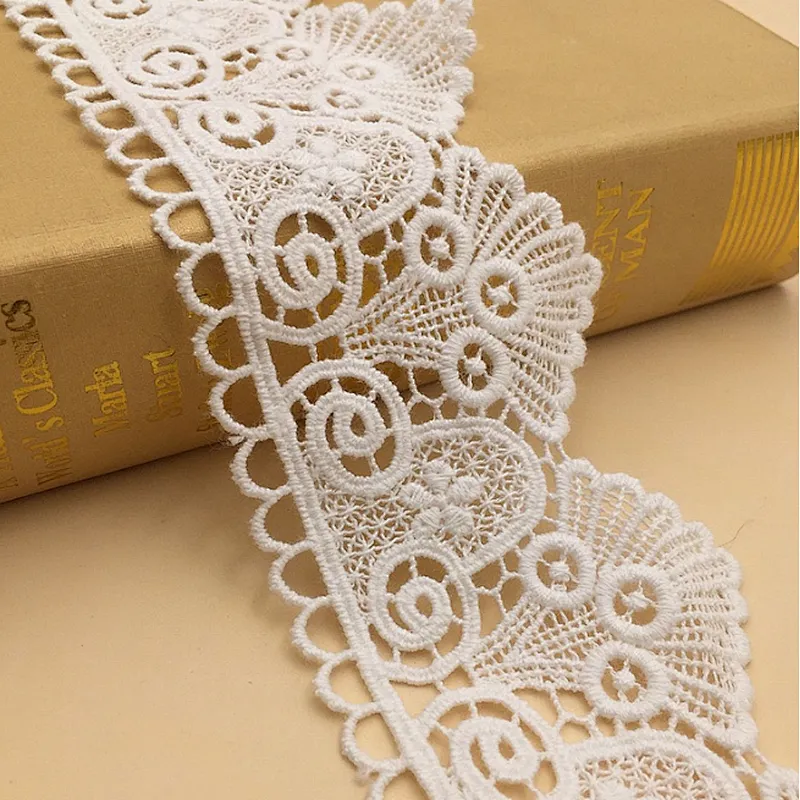 100%cotton chemical lace trim with high quality for garments decoration
