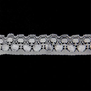 1.7cm Allover Nylon Elastic Knitted Narrow Lace Fabric for Underwear