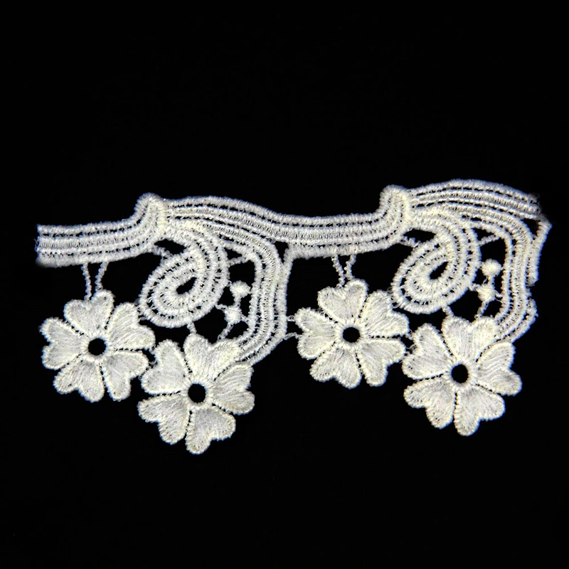 6cm Embroidery Beautiful Flower Pattern Milk Yarn Lace