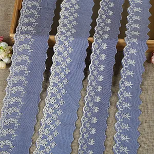 wholesale different size african french  embroidery cotton  lace trim