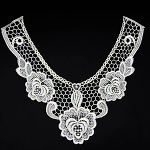 12cm Embroidery V Shaped Sweet Flower Collar Lace