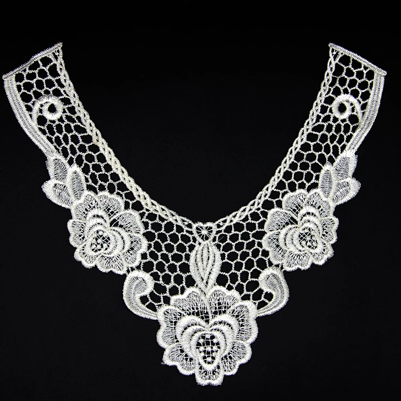 12cm Embroidery V Shaped Sweet Flower Collar Lace