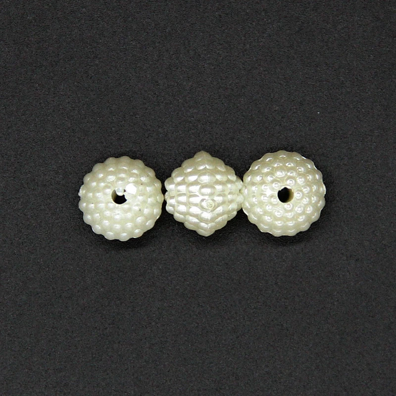 Vivid White Color 10mm ABS mixed Shape Plastic Polished Beads